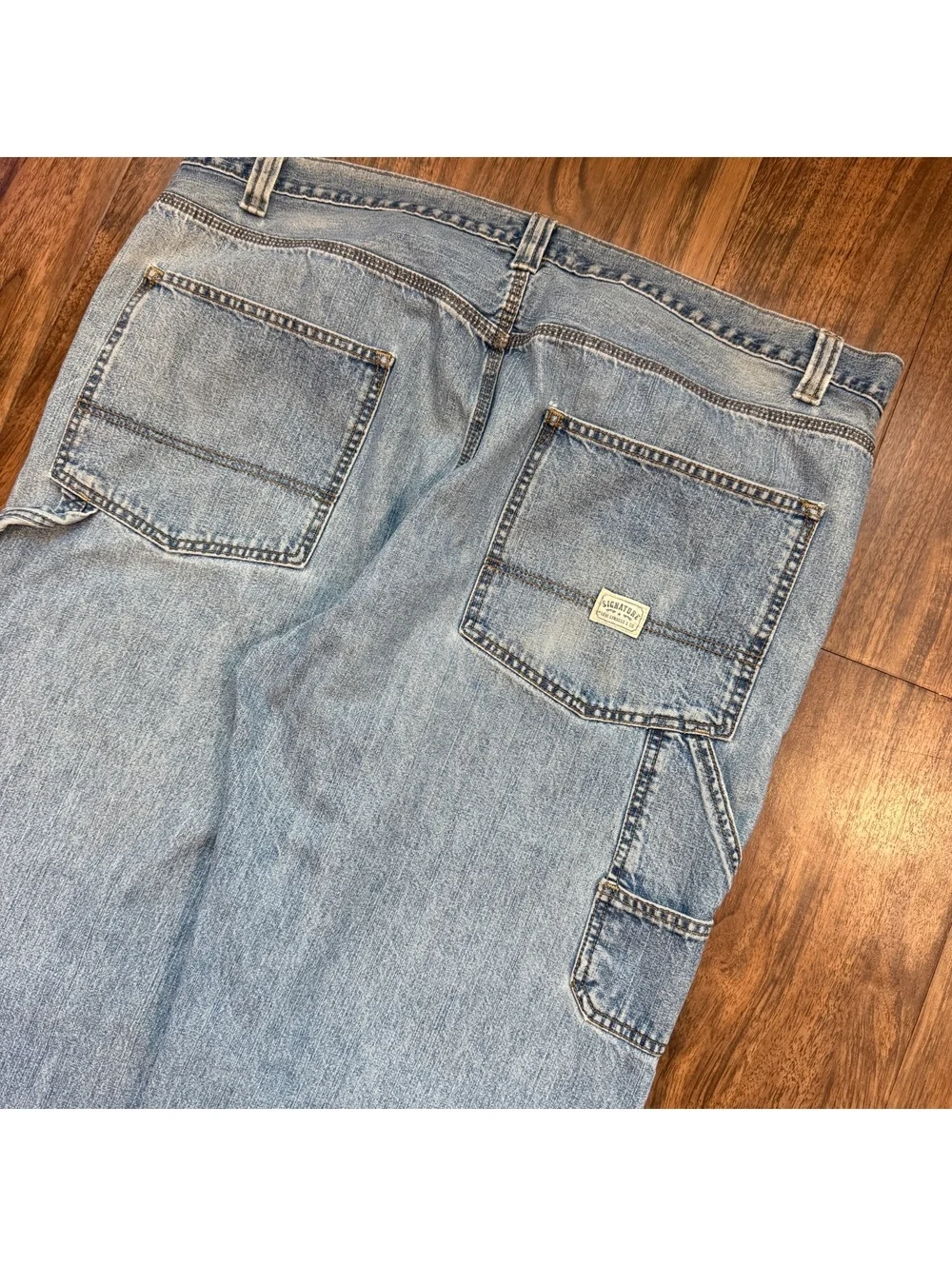 Vintage Y2K Baggy Levi's Carpenter Jeans Baggy 44x30 Light Wash Denim Skater